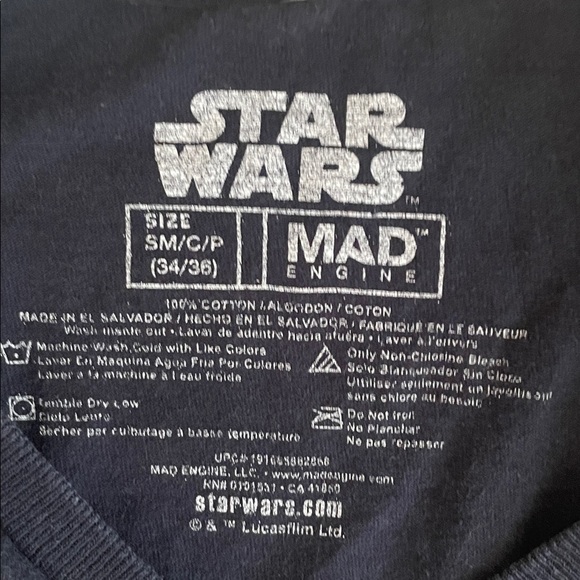 Star Wars Mad Engine Yoda Wanted Black T Shirt 100% Cotton Mens Size Small GUC - Picture 4 of 6